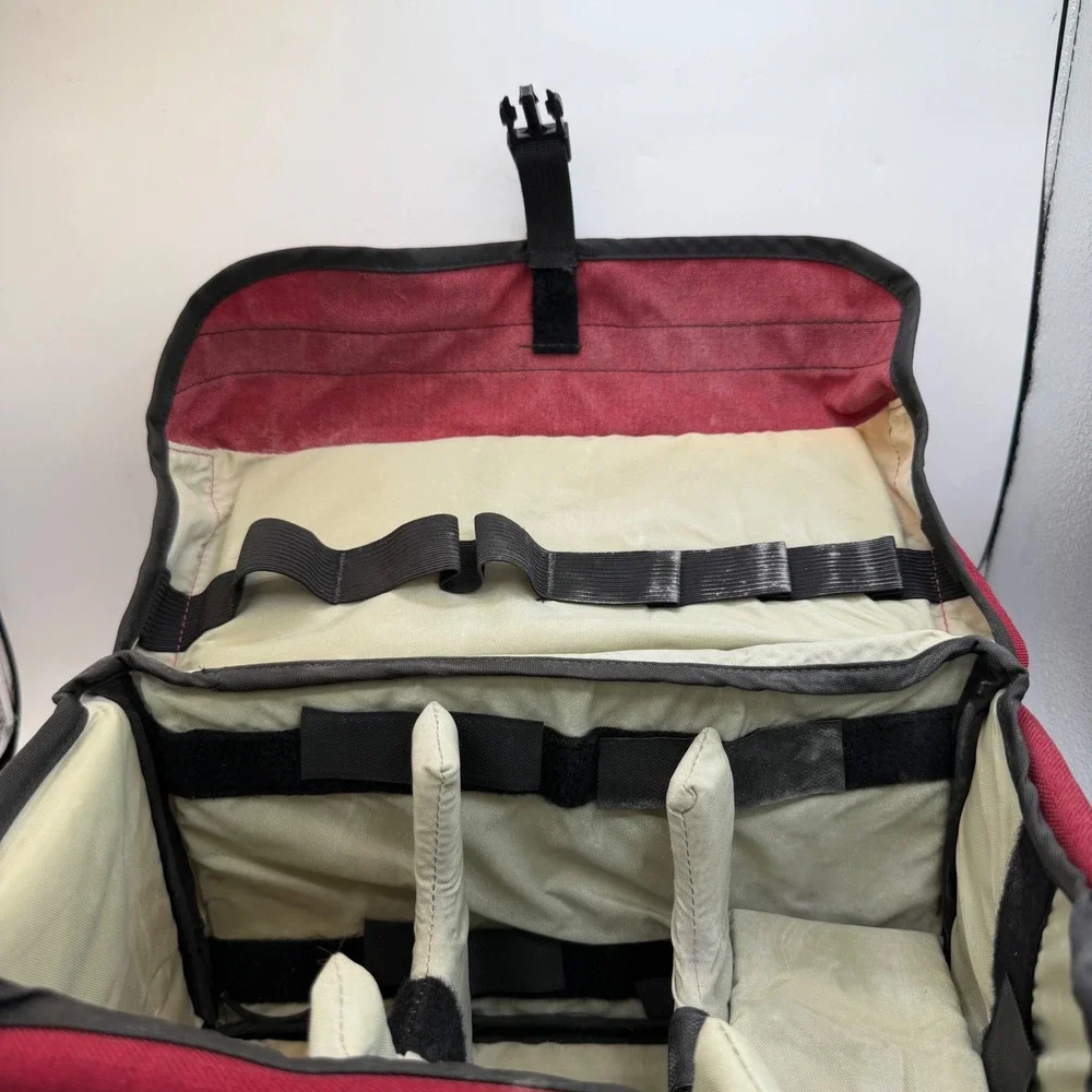 Tamrac Vintage Red‎ Canvas Camera Bag Padded Shoulder Strap Made in USA